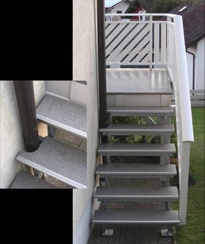 Referenzen - Balkonsanierung - Terrassenbodenersatz mit Treppe